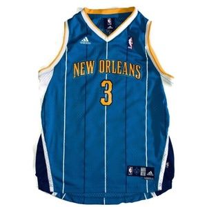 Chris Paul Hornets Youth Large Adidas Blue Jersey